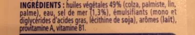 Lista de ingredientes del producto Matière grasse à tartiner omega 3 demi-sel St Hubert 510 g