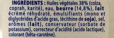 Lista de ingredientes del producto Le Fleurier sans huile de palme doux Le fleurier 250 g