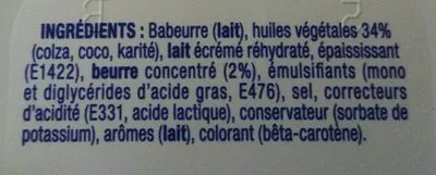 Lista de ingredientes del producto St Hubert 41 doux sans huile de palme St Hubert 250g