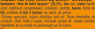 Lista de ingredientes del producto Rillettes de tourteaU_SAVEURS U 100 g