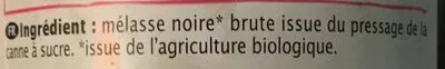 Lista de ingredientes del producto Mélasse noire de canne à sucre Primeal 450 g