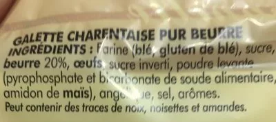 Lista de ingredientes del producto Galette charentaise nature à l'angélique La Galette Luzacaise 320 g