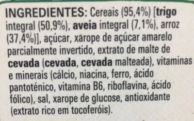 Lista de ingredientes del producto Fitness aveia Nestlé 