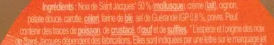 Lista de ingredientes del producto Rillettes de Saint-Jacques au sel de Guérande Ty-Gwenn 90 g