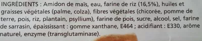 Lista de ingredientes del producto Pâte brisée sans gluten Croustipate Cérélia 230 g