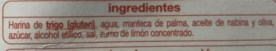 Lista de ingredientes del producto Pate brisée  