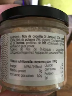 Lista de ingredientes del producto Rillettes de Noix de St Jacques Le Grand Lejon 