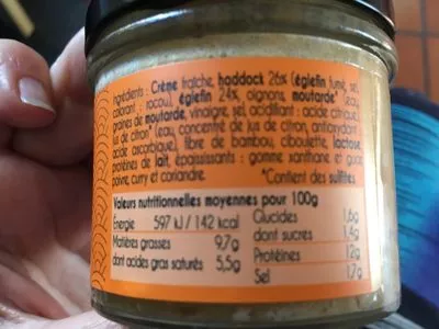 Lista de ingredientes del producto Rillettes de haddock Le Grand Lejon 