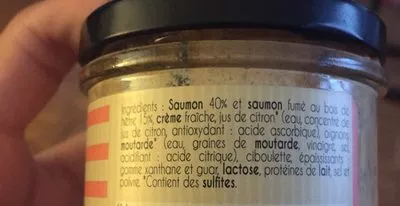 Lista de ingredientes del producto Rillettes de saumon Le Père Eugène 90 g