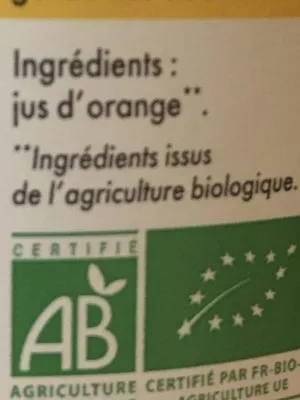 Lista de ingredientes del producto Jus d'orange Marius 75 cl