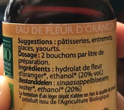 Lista de ingredientes del producto Eau De Fleur D'oranger Cook, Arcadie 50 ml