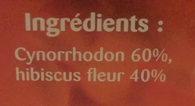 Lista de ingredientes del producto Cynorrhodon, hibiscus Les 2 marmottes 88 g