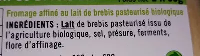 Lista de ingredientes del producto Calisson de brebis bio Chêne Vert 