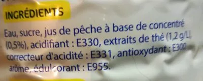 Lista de ingredientes del producto Thé Glacé Saveur Pêche Eco+ 