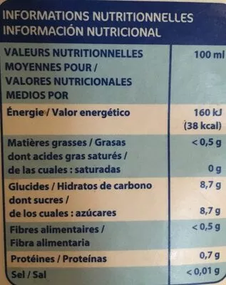 Lista de ingredientes del producto Pur jus d'orange avec pulpe Eco+ 1 L