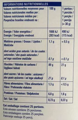 Lista de ingredientes del producto Céréales Boules de Maïs au Miel Eco+ 