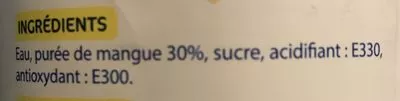 Lista de ingredientes del producto Nectar de mangue Eco+ 