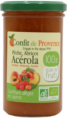 Lista de ingredientes del producto Confiture Abricot Pêche Acérola Confit de Provence 