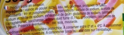 Lista de ingredientes del producto Allumettes de poulet Isla Mondial 300 g