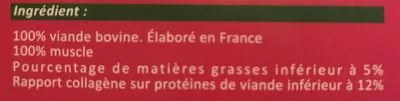 Lista de ingredientes del producto Steaks hachés 5% C'est qui le patron?!, La marque du consommateur 4x100 g