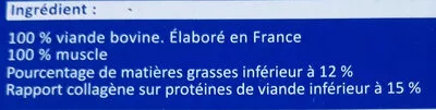 Lista de ingredientes del producto Steaks hachés 12% C'est qui le patron !?, La marque du consommateur 4x100g