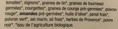 Lista de ingredientes del producto Les Craquants du Cru à la provençale Gaia 