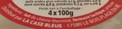 Lista de ingredientes del producto Faisselle de chèvre Marées & marais 400 g