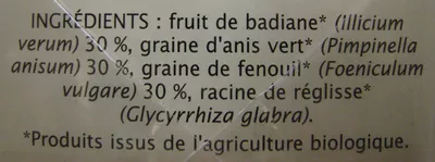 Lista de ingredientes del producto Infusion Digestion légère Jardin Bio Jardin Bio, LEA Nature 30 g (20 sachets de 1,5 g)