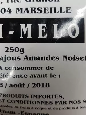 Lista de ingredientes del producto Meli mélo L'amanderie 