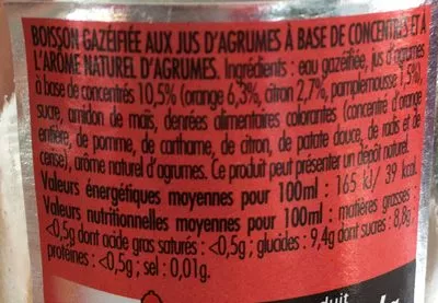 Lista de ingredientes del producto Breizh Agrum Breizh Cola 