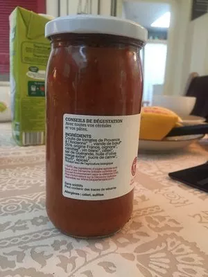 Lista de ingredientes del producto Sauce Bolognaise au boeuf Champlat,  Réserve de Champlat 200 g