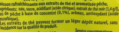 Lista de ingredientes del producto Ice Tea saveur Pêche Lipton 264 cl  (8 * 33 cl e)