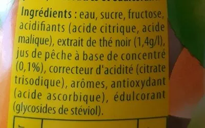 Lista de ingredientes del producto Ice Tea Pêche Lipton 50 cl