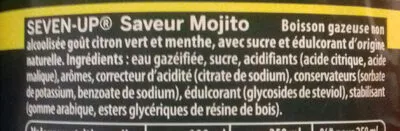 Lista de ingredientes del producto 7 Up saveur Mojito 7up, Pepsico, Seven Up 1,5 l