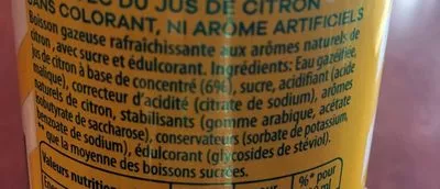 Lista de ingredientes del producto Lemon lemon 7UP 33 cl