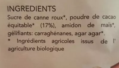 Lista de ingredientes del producto Preparation pour flan chocolat  