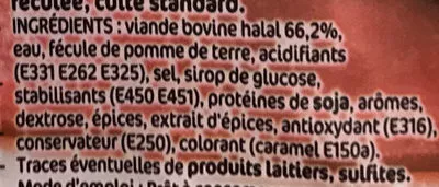 Lista de ingredientes del producto Délice de Bœuf Isla Délice 150 g