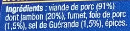 Lista de ingredientes del producto Le Pâté Hénaff Hénaff 1 kg