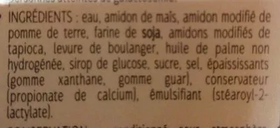 Lista de ingredientes del producto Pain de Mie (sans gluten) Allergo 