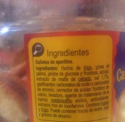 Lista de ingredientes del producto Carrefour Crackers Salati Rotondi Carrefour 