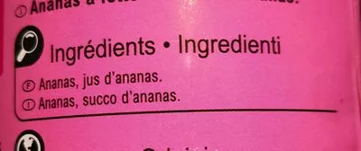 Lista de ingredientes del producto Ananas au jus d'ananas Carrefour 560 g