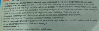 Lista de ingredientes del producto Coco Carrefour 411 g