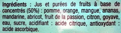 Lista de ingredientes del producto Exotique Carrefour Sélection, CMI (Carrefour Marchandises Internationales), Groupe Carrefour,  Carrefour 1 l