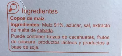 Lista de ingredientes del producto Corn Flakes Carrefour 750 g