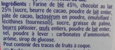 Lista de ingredientes del producto Mini biscuits Carrefour 160 g