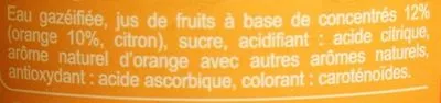 Lista de ingredientes del producto Bul'z saveur orange Carrefour 1.5 l