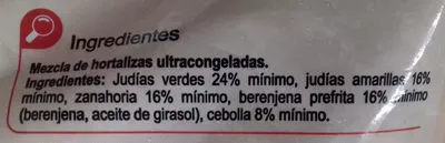 Lista de ingredientes del producto Salteado Campestre Carrefour 600 g