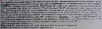 Lista de ingredientes del producto Pizza pâte fine Régina Carrefour, CMI (Carrefour Marchandises Internationales), Groupe Carrefour 430 g