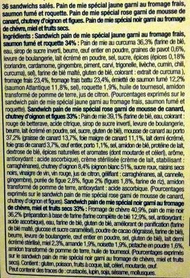 Lista de ingredientes del producto Le cube traiteur Carrefour 36 pièces, 340 g