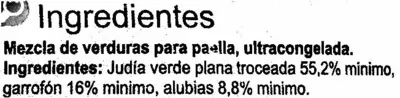 Lista de ingredientes del producto Mezcla para  Paella Carrefour 450 g